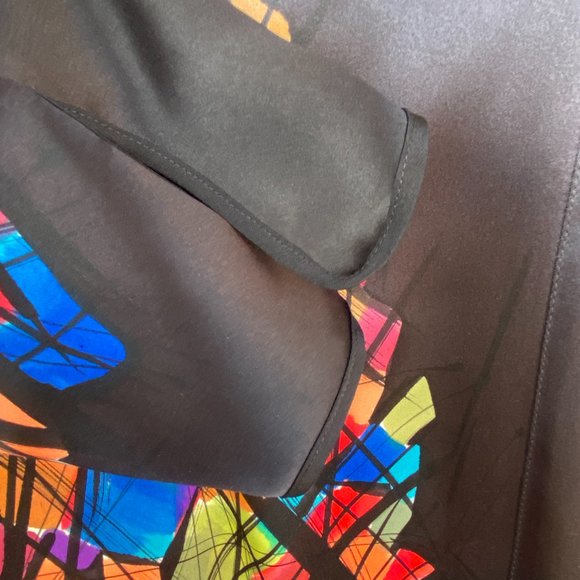 Yolanda Lorente Handpainted Black Stained Glass Jacket - Picture 7 of 11